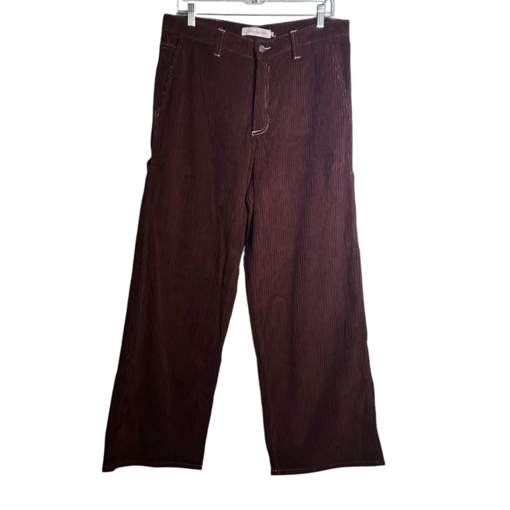 Lisa Says Gah Brown Corduroy Dylan Cherry Pants NWT Size 14 - Picture 2 of 12